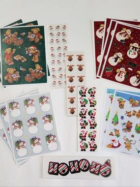NWT Christmas & Snowman Scrapbooking Sticker Lot